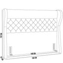 Ver imagem 2 de Kit Cabeceira Cama Box Casal 140cm Madrid com Puff Recamier Santorini Couríssimo Marrom