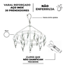 Mini Varal De  Roupas Intimas 100% Inox 20 Clipes - 2