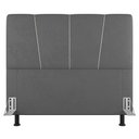 Ver imagem 6 de Cabeceira Cama Box Casal Queen Size Amber 160cm Estofada Linho Cinza - Desk Design