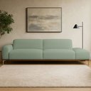 Ver imagem 2 de Sofá Living Unne 3 Lugares 210cm Terminal Esquerdo Bouclé Verde Claro - Nexta Casa