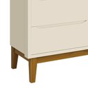 Ver imagem 1 de Cômoda Infantil Classic 6 Gavetas Areia Fosco com Pés Amadeirado - Reller Móveis