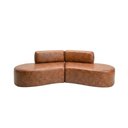Ver imagem 3 de Sofá Orgânico Módulo Curvo Savana 02 Metros Corino Modena Ocre - Montanari'S Decor
