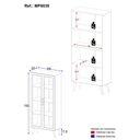 Ver imagem 3 de Armário de Escritório 68cm 2 Portas com Vidro Retrô Urban Multimóveis Mp6039 Branco