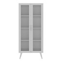 Ver imagem 5 de Armário de Escritório 68cm 2 Portas com Vidro Retrô Urban Multimóveis Mp6039 Branco