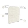 Cabeceira Estofada Solteiro Alana 90cm Boucle Bege com Frame - 4