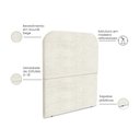Ver imagem 4 de Cabeceira Estofada Solteiro Alana 90cm Boucle Bege com Frame