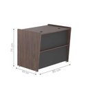 Ver imagem 2 de Mesa Atendimento Helena Mesa de Atendimento 0.90 Verdu Freijo Preto sem Gavetas MDP 90cm