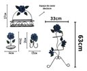 Ver imagem 2 de Kit para Banheiro 4 Peças em Ferro com Rosas:azul
