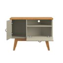 Ver imagem 4 de Rack e Painel de Tv Compacto para Quarto Sala Aconchegante:off White / Cinamomo