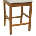 Ver imagem 6 de Banqueta Média Pérola Madeira Maciça Telinha C/ 62cm - Amêndoa - Assento Est. Linho Bege Mescla Imp.