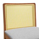 Ver imagem 5 de Banqueta Média Pérola Madeira Maciça Telinha C/ 62cm - Amêndoa - Assento Est. Linho Bege Mescla Imp.