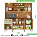 Ver imagem 4 de Armário de Cozinha com Balcão Mdp 6 Portas Cinamomo e Off