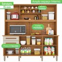 Ver imagem 5 de Armário de Cozinha com Balcão Mdp 6 Portas Cinamomo e Off