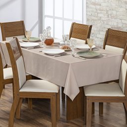 Toalha de Mesa 6 Lugares Térmica Impermeável 1,40 M X 2,00 M Avelã - 3