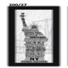 Quadro New York Estatua Liberdade Frases Eua 60cm - 2