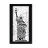 Quadro New York Estatua Liberdade Frases Eua 60cm - 1