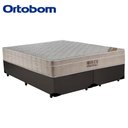 Ver imagem 5 de Cama Box Queen Bipartido Sintético + Colchão Ortobom Airtech Molas Ensacadas 65x158x198 Cor:Marrom