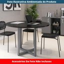Ver imagem 2 de Mesa de Reunião Redonda P25 Pandin 110 Cm (largura) Tampo Mdp Preto Pé Aço Tubular Grafito