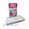 Jogo Domino Double 6 Color Dot 28 Peça Caixa de Lata 1 Linha - 2