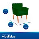 Ver imagem 6 de Poltrona Cadeira para Sala Elegante Confortável e Reforçada Carol Suede