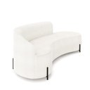 Ver imagem 3 de Sofá 4 Lugares Orgânico 220cm Pé Ferro Preto Morgan Bouclê Off White - D’Rossi