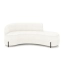 Ver imagem 2 de Sofá 4 Lugares Orgânico 220cm Pé Ferro Preto Morgan Bouclê Off White - D’Rossi