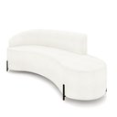 Ver imagem 5 de Sofá 4 Lugares Orgânico 220cm Pé Ferro Preto Morgan Bouclê Off White - D’Rossi
