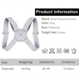 Corretor de Postura Ajustável Smart Back Brace Corrector - 4
