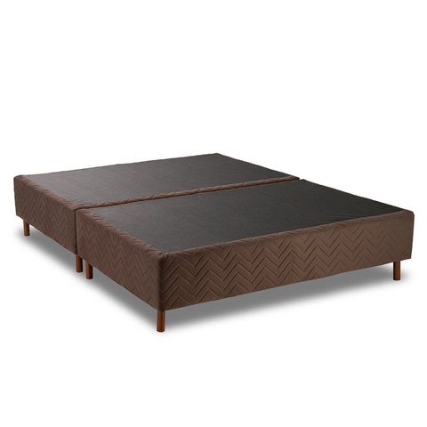 Base Box Queen Bipartido 158cm x 198cm Sommier Veludo