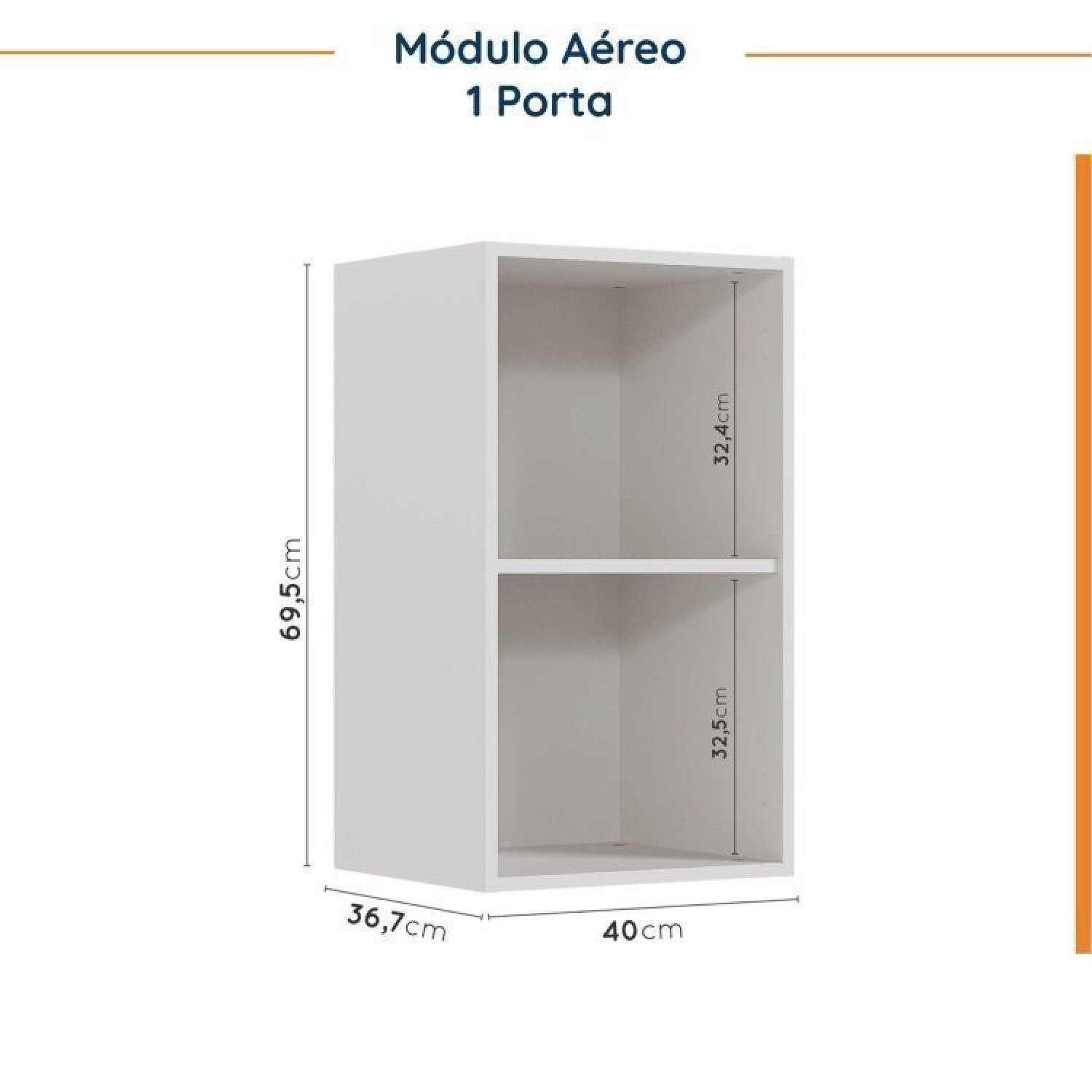 Cozinha Modulada 6 Peças com Tampo e Rodapé 3 Aéreos e 3 Balcões Ipanema Cabecasa Madeiramadeira - 13