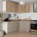 Ver imagem 1 de Cozinha Modulada 6 Peças com Tampo e Rodapé 3 Aéreos e 3 Balcões Ipanema CabeCasa MadeiraOriginals