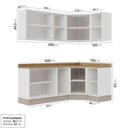 Ver imagem 5 de Cozinha Planejada 6 Peças com Tampo e Rodapé 3 Aéreos e 3 Balcões Ipanema CabeCasa MadeiraOriginals Marrom/Fendi Trama/Acácia