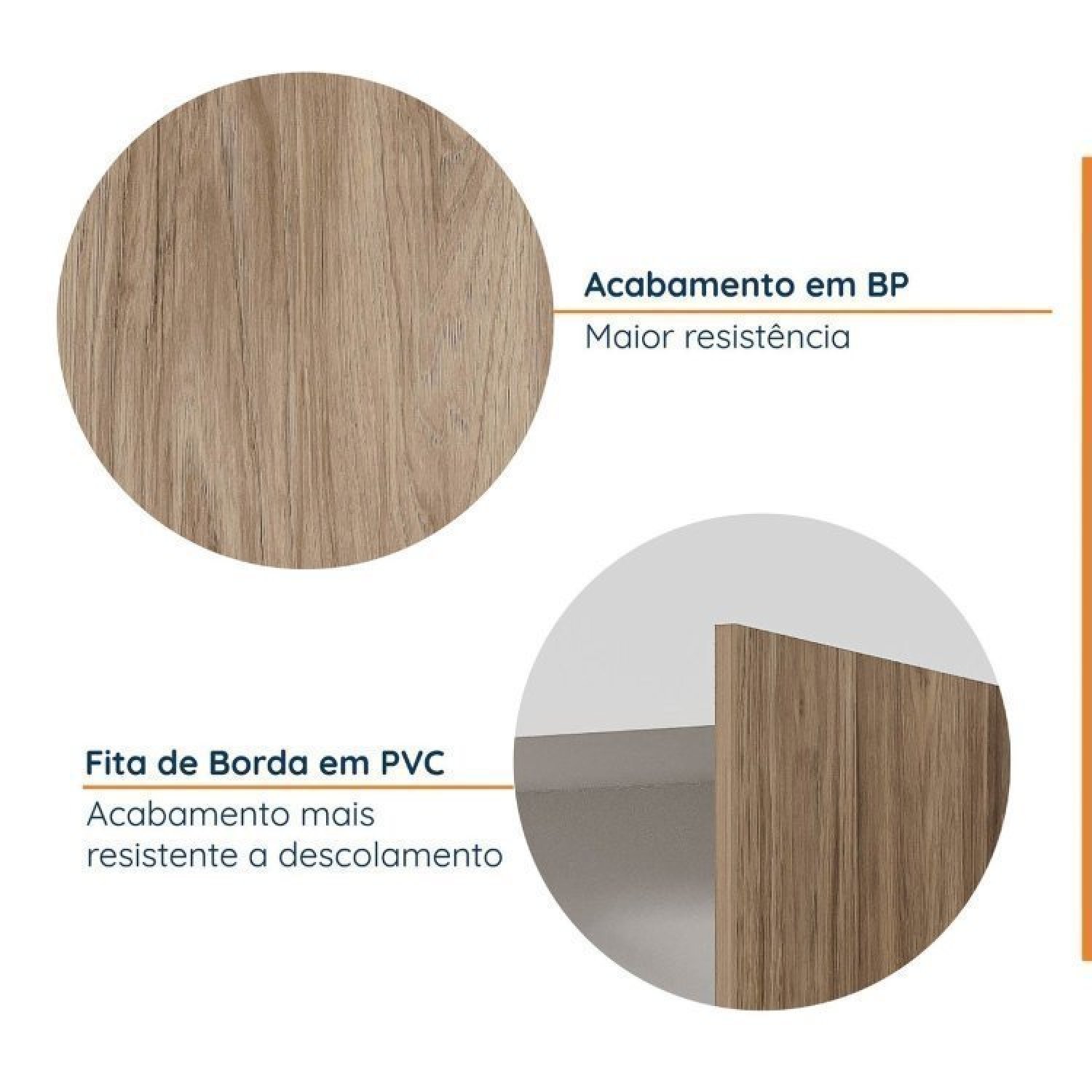 Cozinha Modulada 6 Peças sem Tampo sem Rodapé 3 Aéreos e 3 Balcões Ipanema Cabecasa Madeiramadeira - 5