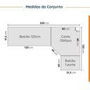 Ver imagem 2 de Cozinha Modulada 6 Peças sem Tampo sem Rodapé 3 Aéreos e 3 Balcões Ipanema CabeCasa MadeiraOriginals
