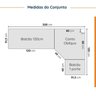 Cozinha Modulada 6 Peças sem Tampo sem Rodapé 3 Aéreos e 3 Balcões Ipanema CabeCasa MadeiraOriginals - 2