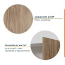 Ver imagem 6 de Cozinha Planejada 6 Peças sem Tampo sem Rodapé 3 Aéreos e 3 Balcões Ipanema CabeCasa MadeiraOriginals Marrom/Fendi Trama/Acácia