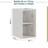 Cozinha Modulada 6 Peças sem Tampo sem Rodapé 3 Aéreos e 3 Balcões Ipanema CabeCasa MadeiraOriginals - 17