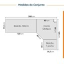 Ver imagem 3 de Cozinha Planejada 6 Peças sem Tampo sem Rodapé 3 Aéreos e 3 Balcões Ipanema CabeCasa MadeiraOriginals Marrom/Fendi Trama/Acácia
