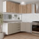 Ver imagem 1 de Cozinha Modulada 6 Peças sem Tampo sem Rodapé 3 Aéreos e 3 Balcões Ipanema CabeCasa MadeiraOriginals