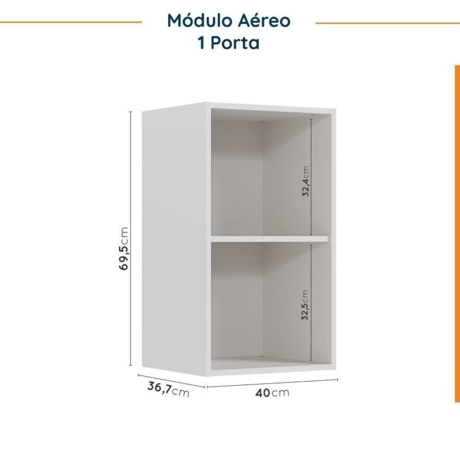 Cozinha Modulada 6 Peças sem Tampo sem Rodapé 3 Aéreos e 3 Balcões Ipanema Cabecasa Madeiramadeira - 13