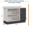 Cozinha Modulada 6 Peças com Tampo e Rodapé 3 Aéreos e 3 Balcões Ipanema CabeCasa MadeiraOriginals - 14