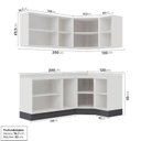 Ver imagem 4 de Cozinha Modulada 6 Peças com Tampo e Rodapé 3 Aéreos e 3 Balcões Ipanema CabeCasa MadeiraOriginals