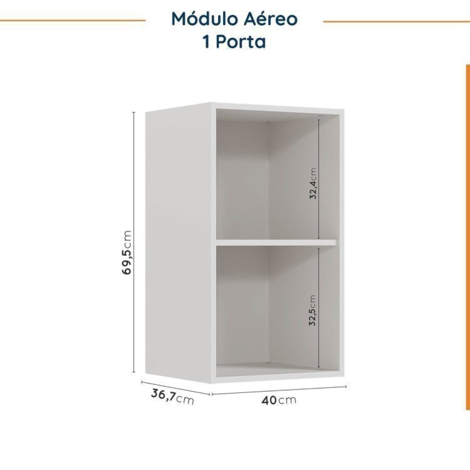 Cozinha Modulada 6 Peças com Tampo e Rodapé 3 Aéreos e 3 Balcões Ipanema Cabecasa Madeiramadeira - 13