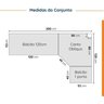 Cozinha Modulada 6 Peças com Tampo e Rodapé 3 Aéreos e 3 Balcões Ipanema CabeCasa MadeiraOriginals - 2