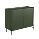 Ver imagem 2 de Buffet Bend 99 cm Porta Lisa Incolar Musgo com Pé Preto
