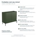 Ver imagem 6 de Buffet Bend 99 cm Porta Lisa Incolar Musgo com Pé Preto