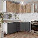 Ver imagem 1 de Cozinha Modulada 6 Peças sem Tampo sem Rodapé 3 Aéreos e 3 Balcões Ipanema CabeCasa MadeiraOriginals