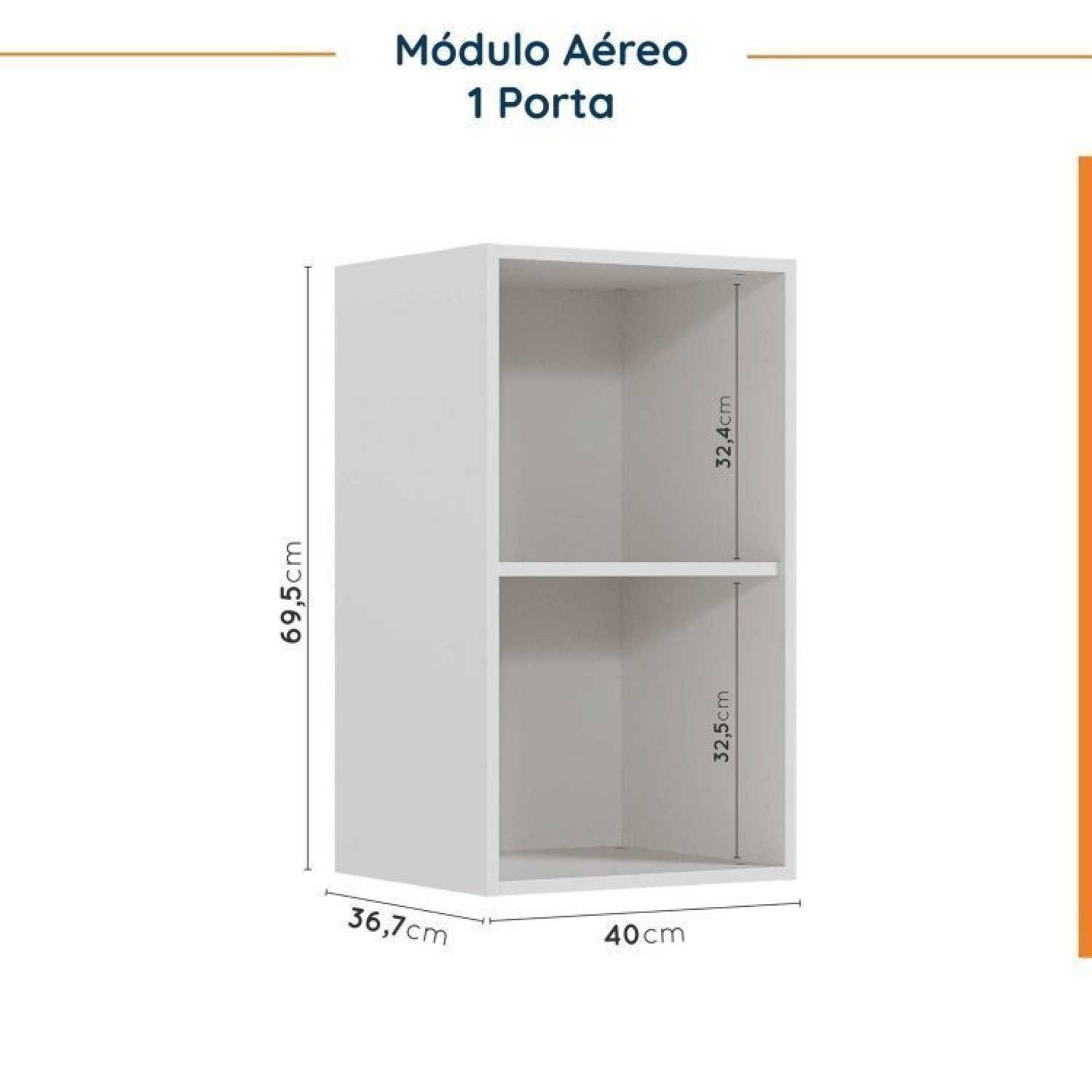 Cozinha Modulada 6 Peças sem Tampo sem Rodapé 3 Aéreos e 3 Balcões Ipanema Cabecasa Madeiramadeira - 13