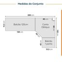 Ver imagem 2 de Cozinha Modulada 6 Peças sem Tampo sem Rodapé 3 Aéreos e 3 Balcões Ipanema CabeCasa MadeiraOriginals