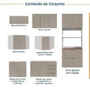 Ver imagem 3 de Cozinha Planejada 7 Peças sem Tampo sem Rodapé Ipanema CabeCasa MadeiraOriginals Marrom/Fendi Trama
